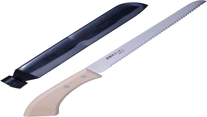 Use A Serrated Knife To Cut The Styrofoam Board