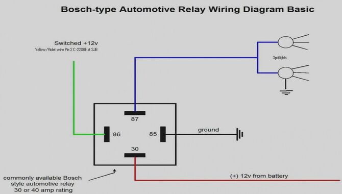 4-Pin Relay Wiring Diagram For Horn