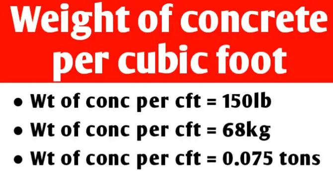 How Do You Calculate The Weight Of Concrete Per Square Foot