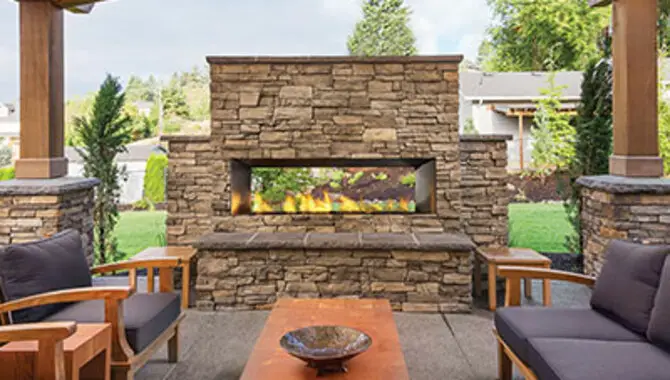 Locate The Outdoor Fireplace.