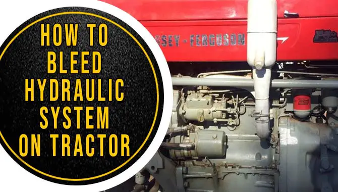 how to bleed hydraulic system on tractor